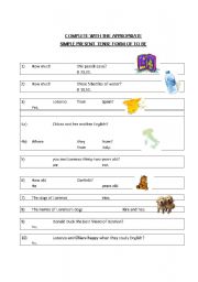 English worksheet: TO BE SIMPLE PRESENT