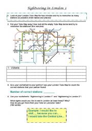 English Worksheet: Sightseeing in London 3