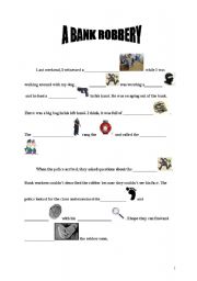 English Worksheet: a bank robbery