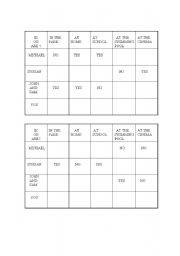 English worksheet: To be speaking activity