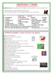 English Worksheet: Christmas calendar for big children