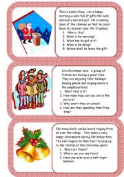 English Worksheet: Christmas time mini comprehensions