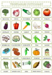 Vegetables Pictionary