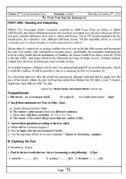 English Worksheet: exam paper