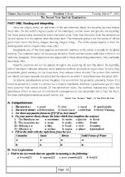 English Worksheet: Global warming