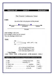 English Worksheet: present continuous