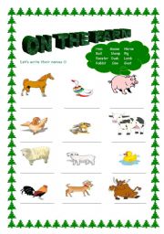 English Worksheet: farm animals 