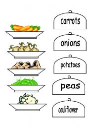 English Worksheet: Vegetables 2 pages