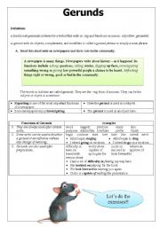 English Worksheet: Gerunds