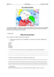 English Worksheet: The Franklin expedition - Great mysteries 