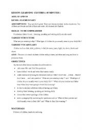 English Worksheet: Clothes