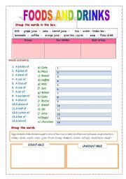 English Worksheet: fruits