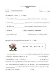 English Worksheet: QUIZ FOR SIMPLE PRESENT