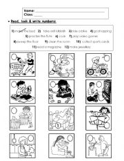 English Worksheet: chores