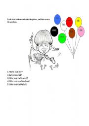 English Worksheet: colors