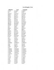 English Worksheet: REGULAR VERBS