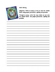 English Worksheet: Writing Prompts