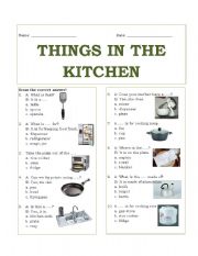 English Worksheet: Kitchen