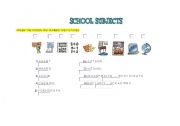 English Worksheet: School Subjects