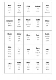 English Worksheet: Taboo