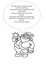 English Worksheet: Father Christmas
