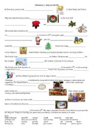 English Worksheet: Christmas traditions in the UK