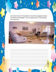 English Worksheet: Living Room