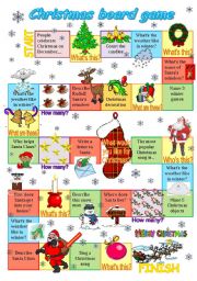 English Worksheet: Christmas board game (2011)