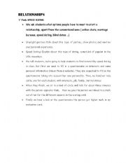 English Worksheet: SPEED DATING ACTIVITY