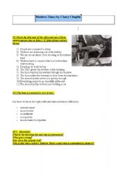 English worksheet: Film Modern Times by Charly Chaplin