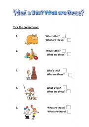 English Worksheet: What`s this? What are these?