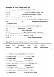 English Worksheet: jobs