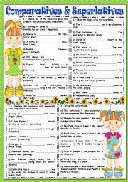 English Worksheet: COMPARATIVES AND SUPERLATIVES