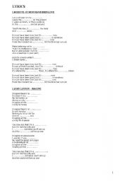 English Worksheet: LYRICS