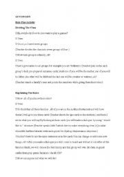 English Worksheet: role play activity