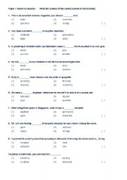 English Worksheet: Grammar Primary 6