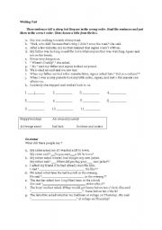 English Worksheet: Simple Past Tense