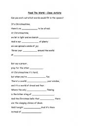 English worksheet: Do They Know its Christmas?