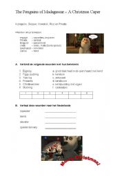 English Worksheet: Penguins of Madagaskar quiz