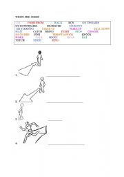 English Worksheet: actionverbs