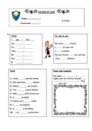 English Worksheet: Am-Is-Are