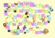 English Worksheet: Board Game Funny English Race