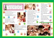 English Worksheet: song: ALL I WANT FOR CHRISTMAS IS YOU by Mariah Carey and Justin Bieber - with ANSWER KEY and VIDEO/LYRICS