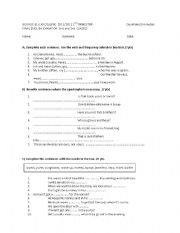 English worksheet: elementary final exam for englısh plus 2 book