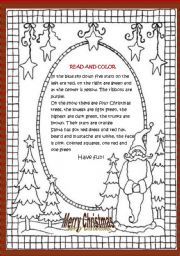 English Worksheet: Merry Christmas *editable*