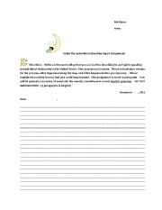 English Worksheet: Under the Same Moon Letter