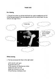 English Worksheet: thank you