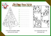 English Worksheet: Christmas tree in joy