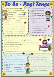 English Worksheet: TO BE  - PAST TENSE