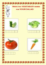 English worksheet: vegetables